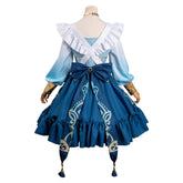 Game Genshin Impact Nilou Cosplay Costume Blue Lolita Maid Dress Outfits Halloween Carnival Suit-Coshduk